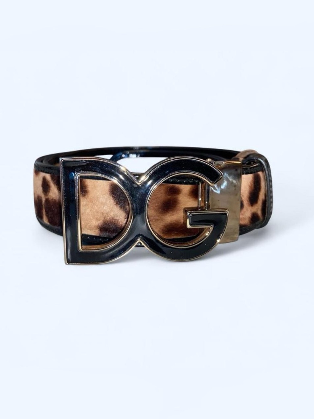 Dolce & Gabbana Vintage Leopard Print Belt
